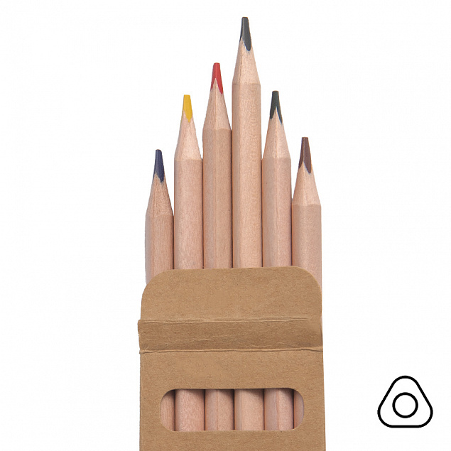 Набор цветных карандашей KINDERLINE small,6 цветов с логотипом в Астрахани заказать по выгодной цене в кибермаркете AvroraStore