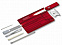 Набор инструментов SwissCard Quattro, красный с логотипом в Астрахани заказать по выгодной цене в кибермаркете AvroraStore
