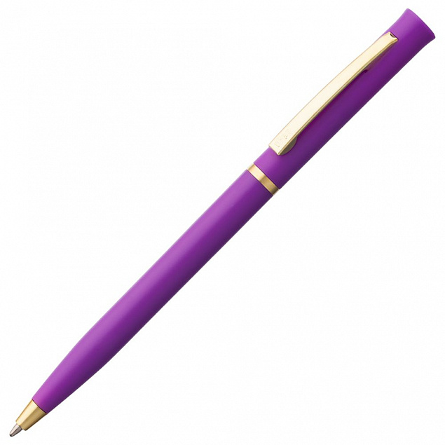 Ручка шариковая Euro Gold,фиолетовая с логотипом в Астрахани заказать по выгодной цене в кибермаркете AvroraStore