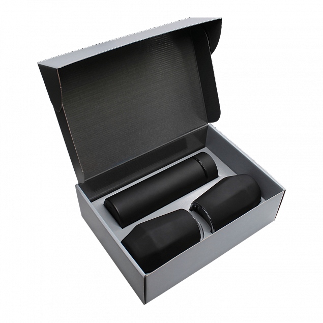 Набор Hot Box E2 софт-тач EDGE CO12s grey (черный) с логотипом в Астрахани заказать по выгодной цене в кибермаркете AvroraStore