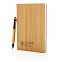 Набор из блокнота и ручки Bamboo, А5 с логотипом в Астрахани заказать по выгодной цене в кибермаркете AvroraStore