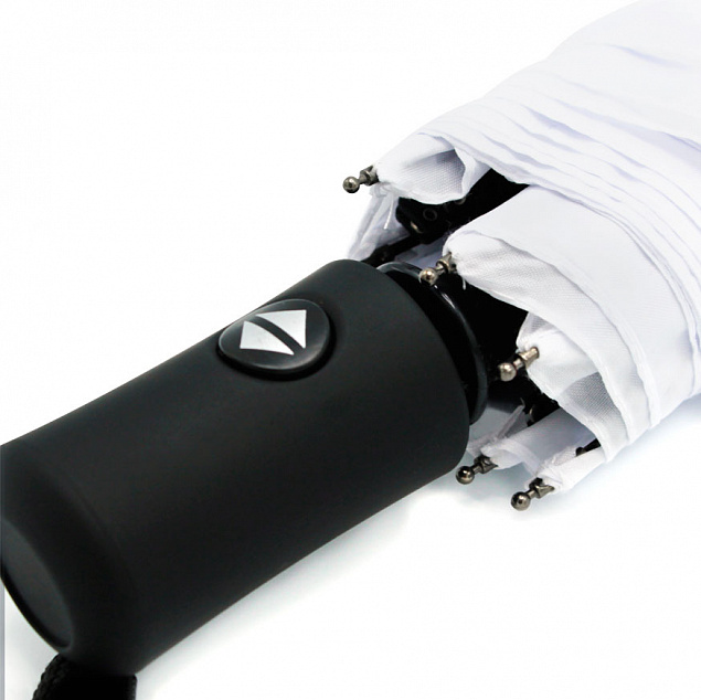 Автоматический противоштормовой зонт Vortex - Белый BB с логотипом в Астрахани заказать по выгодной цене в кибермаркете AvroraStore