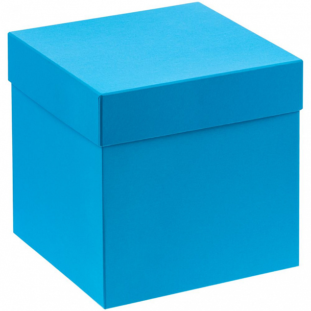 Коробка Cube M, голубая с логотипом в Астрахани заказать по выгодной цене в кибермаркете AvroraStore