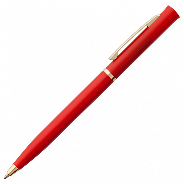 Ручка шариковая Euro Gold, красная с логотипом в Астрахани заказать по выгодной цене в кибермаркете AvroraStore