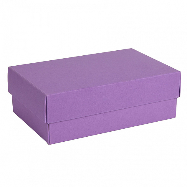 Коробка картонная, "COLOR" 11,5*6*17 см; фиолетовый с логотипом в Астрахани заказать по выгодной цене в кибермаркете AvroraStore