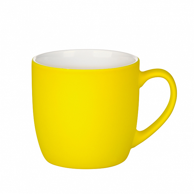 Керамическая кружка Viana, желтая с логотипом в Астрахани заказать по выгодной цене в кибермаркете AvroraStore