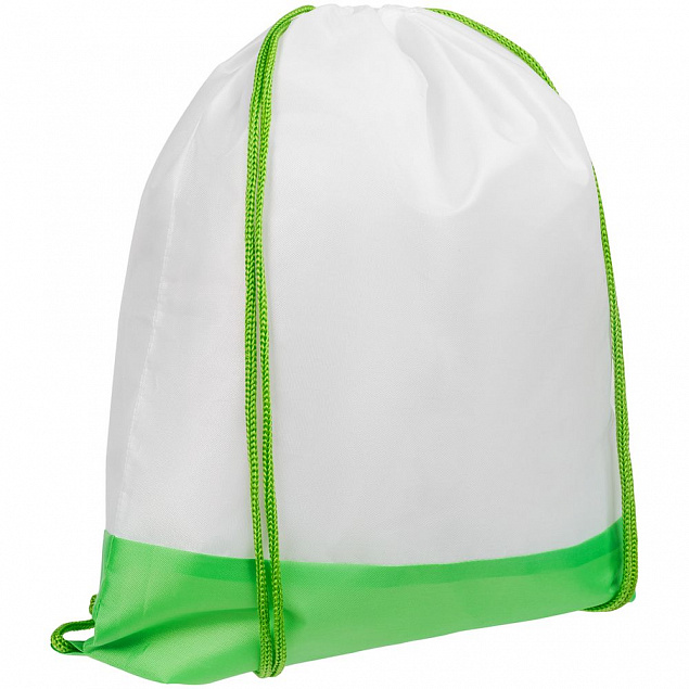 Рюкзак детский Classna, белый с зеленым с логотипом в Астрахани заказать по выгодной цене в кибермаркете AvroraStore