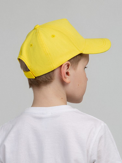 Бейсболка детская Standard Kids, желтая с логотипом в Астрахани заказать по выгодной цене в кибермаркете AvroraStore