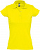 Рубашка поло женская Prescott Women 170, желтая (лимонная) с логотипом в Астрахани заказать по выгодной цене в кибермаркете AvroraStore