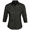 Рубашка женская с рукавом 3/4 EFFECT 140, черная с логотипом в Астрахани заказать по выгодной цене в кибермаркете AvroraStore