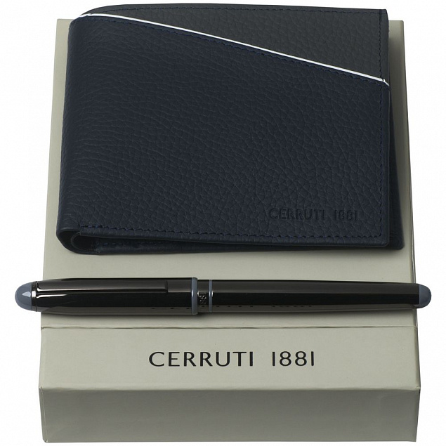 Набор Cerruti 1881: кошелек и роллер, синий с логотипом в Астрахани заказать по выгодной цене в кибермаркете AvroraStore