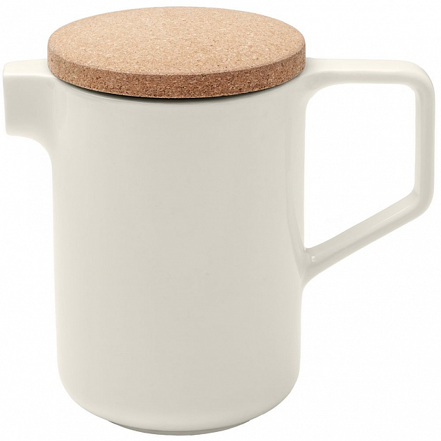 Чайник Riposo, белый с логотипом в Астрахани заказать по выгодной цене в кибермаркете AvroraStore