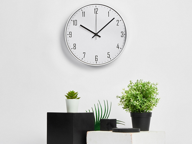 Пластиковые настенные часы «Carte blanche» с логотипом в Астрахани заказать по выгодной цене в кибермаркете AvroraStore