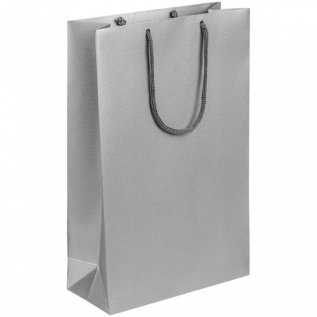 Пакет бумажный «Блеск», средний, серебристый с логотипом в Астрахани заказать по выгодной цене в кибермаркете AvroraStore