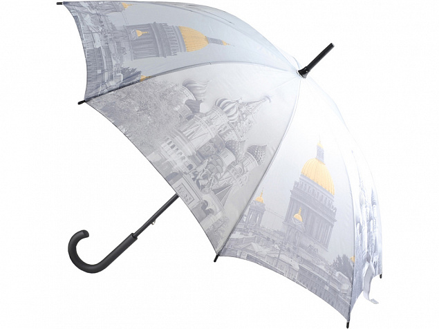 Зонт-трость Москва-Санкт-Петербург с логотипом в Астрахани заказать по выгодной цене в кибермаркете AvroraStore