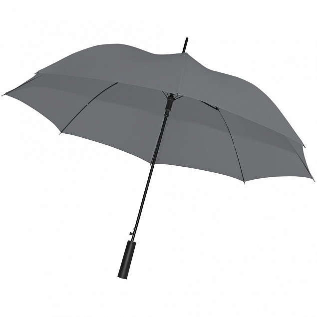 Зонт-трость Dublin, серый с логотипом в Астрахани заказать по выгодной цене в кибермаркете AvroraStore