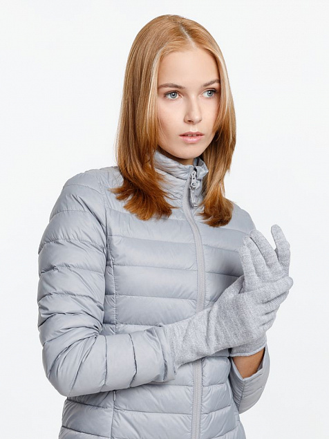 Перчатки Alpine, удлиненные, серые с логотипом в Астрахани заказать по выгодной цене в кибермаркете AvroraStore