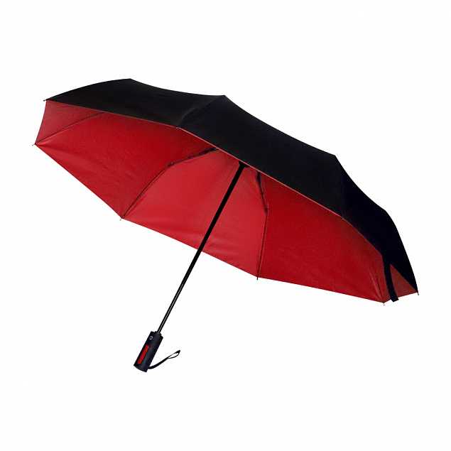 Автоматический противоштормовой складной зонт Sherp - Красный PP с логотипом в Астрахани заказать по выгодной цене в кибермаркете AvroraStore