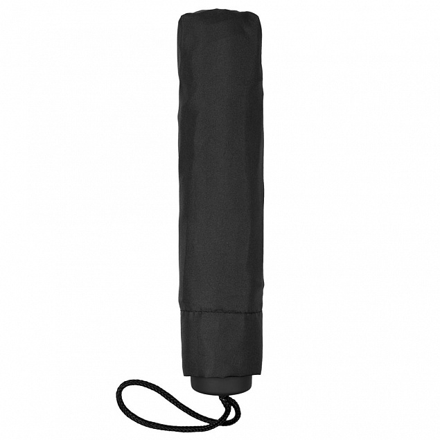 Зонт складной Light, черный с логотипом в Астрахани заказать по выгодной цене в кибермаркете AvroraStore