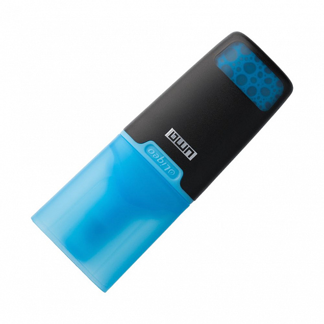 Маркер текстовый Liqeo Mini, голубой с логотипом в Астрахани заказать по выгодной цене в кибермаркете AvroraStore