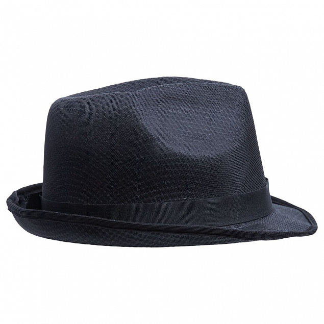 Шляпа Gentleman, черная с черной лентой с логотипом в Астрахани заказать по выгодной цене в кибермаркете AvroraStore
