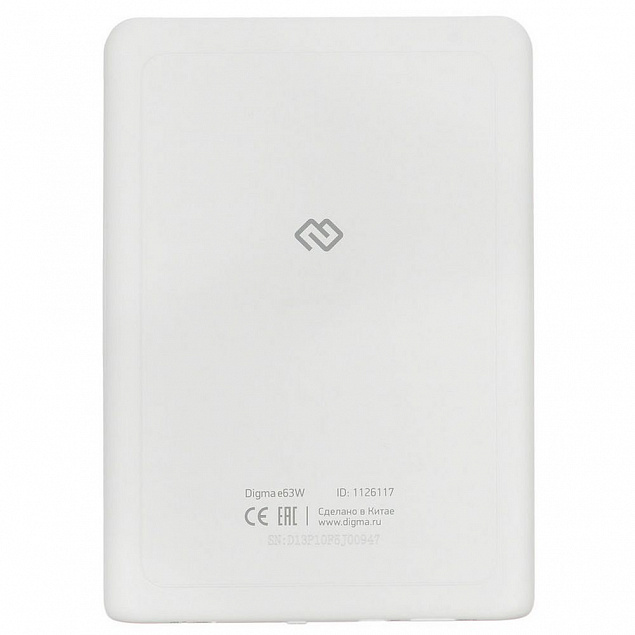 Электронная книга Digma E63W, белая с логотипом в Астрахани заказать по выгодной цене в кибермаркете AvroraStore