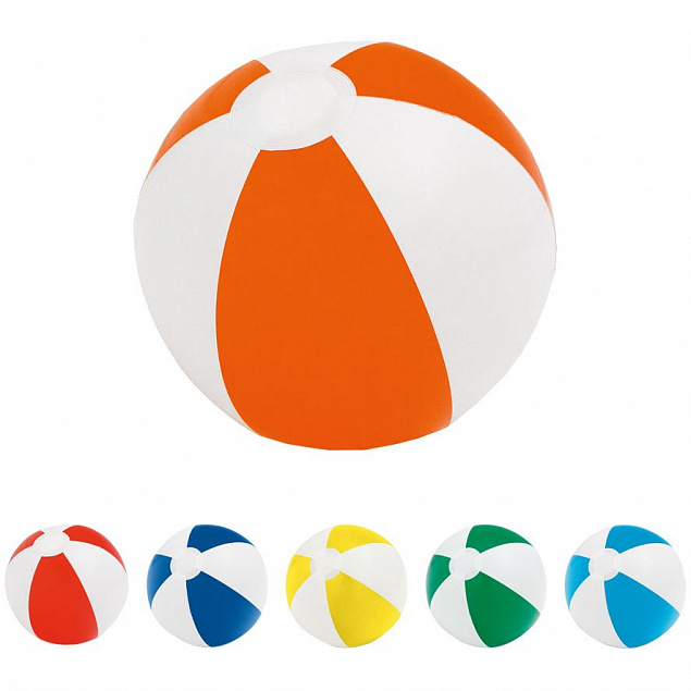 Надувной пляжный мяч Cruise, оранжевый с белым с логотипом в Астрахани заказать по выгодной цене в кибермаркете AvroraStore