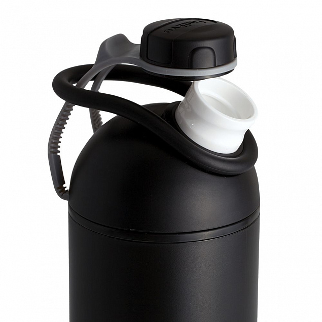Бутылка для воды fixFlask, черная с логотипом в Астрахани заказать по выгодной цене в кибермаркете AvroraStore