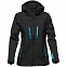 Куртка софтшелл женская Patrol, черная с синим с логотипом в Астрахани заказать по выгодной цене в кибермаркете AvroraStore
