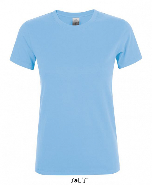 Фуфайка (футболка) REGENT женская,Голубой L с логотипом в Астрахани заказать по выгодной цене в кибермаркете AvroraStore