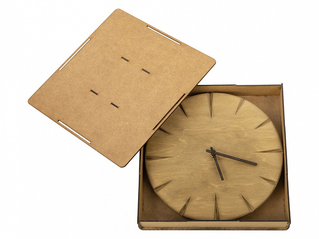 Часы деревянные «Helga» с логотипом в Астрахани заказать по выгодной цене в кибермаркете AvroraStore