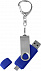 Флешка Double Twist 16 Гб синяя с логотипом в Астрахани заказать по выгодной цене в кибермаркете AvroraStore