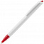 Ручка шариковая Tick, белая с красным с логотипом в Астрахани заказать по выгодной цене в кибермаркете AvroraStore