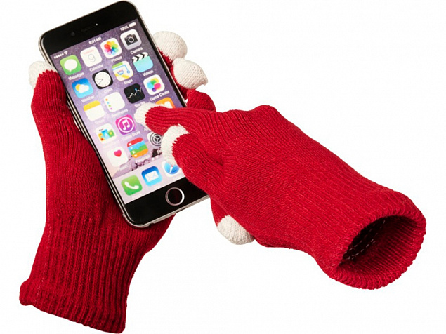 Сенсорные перчатки Billy, красный с логотипом в Астрахани заказать по выгодной цене в кибермаркете AvroraStore