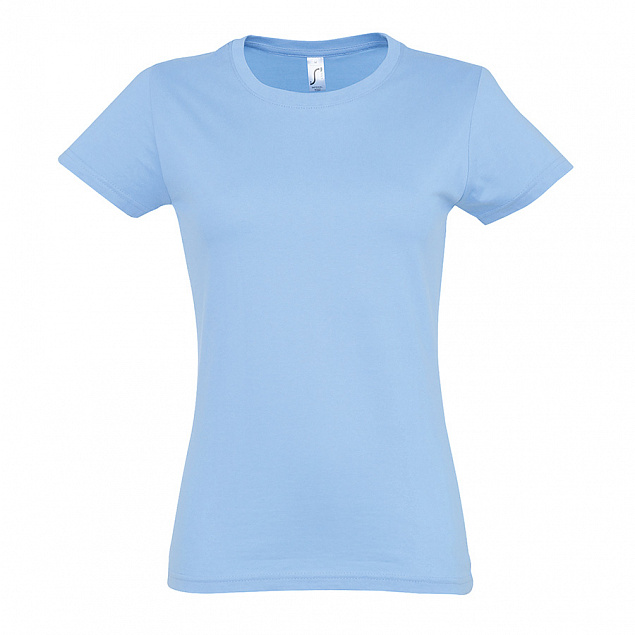 Футболка женская IMPERIAL WOMEN XXL небесно-голубой 100% хлопок 190г/м2 с логотипом в Астрахани заказать по выгодной цене в кибермаркете AvroraStore