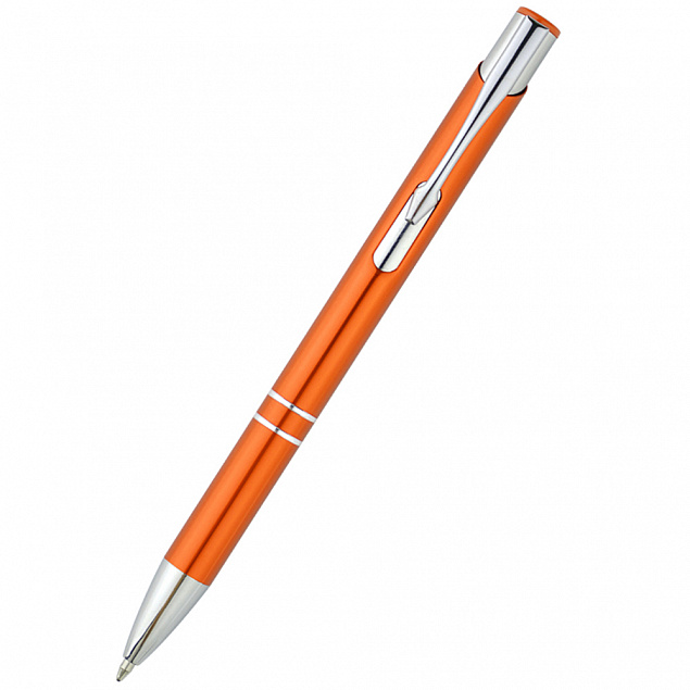 Ручка металлическая Holly - Оранжевый OO с логотипом в Астрахани заказать по выгодной цене в кибермаркете AvroraStore