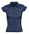 Рубашка поло женская без пуговиц PRETTY 220, кобальт (темно-синяя) с логотипом в Астрахани заказать по выгодной цене в кибермаркете AvroraStore