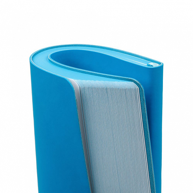 Блокнот Flex Shall, голубой с логотипом в Астрахани заказать по выгодной цене в кибермаркете AvroraStore