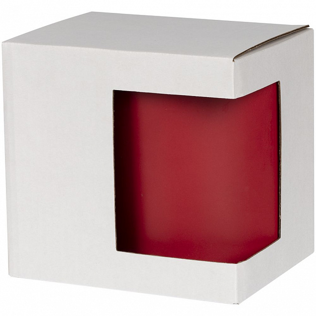 Коробка для кружки с окном Cupcase, белая с логотипом в Астрахани заказать по выгодной цене в кибермаркете AvroraStore