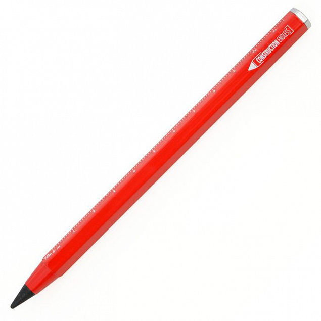 Вечный карандаш Construction Endless, красный с логотипом в Астрахани заказать по выгодной цене в кибермаркете AvroraStore