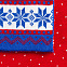 Шарф Happy View, красный с синим с логотипом в Астрахани заказать по выгодной цене в кибермаркете AvroraStore