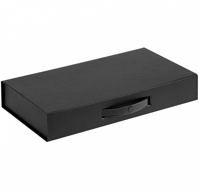Коробка с ручкой Platt, черная с логотипом в Астрахани заказать по выгодной цене в кибермаркете AvroraStore