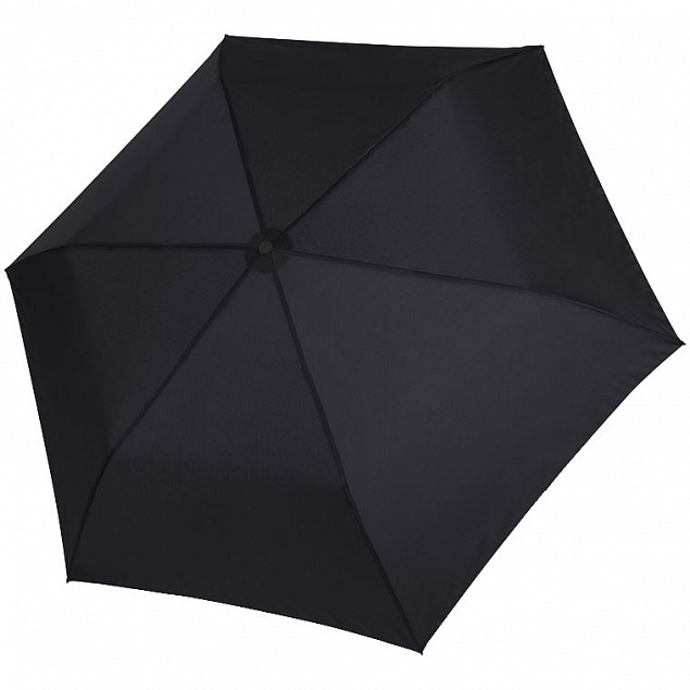 Зонт складной Zero Large, черный с логотипом в Астрахани заказать по выгодной цене в кибермаркете AvroraStore