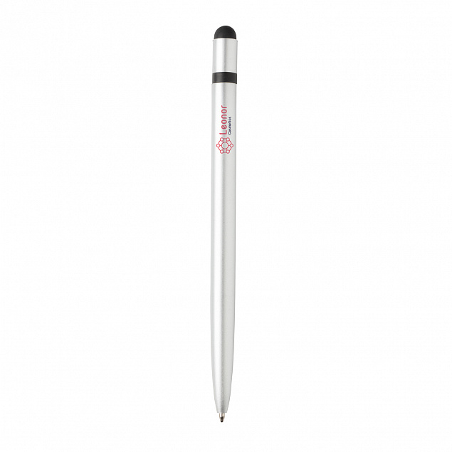 Металлическая ручка-стилус Slim, серебряный с логотипом в Астрахани заказать по выгодной цене в кибермаркете AvroraStore