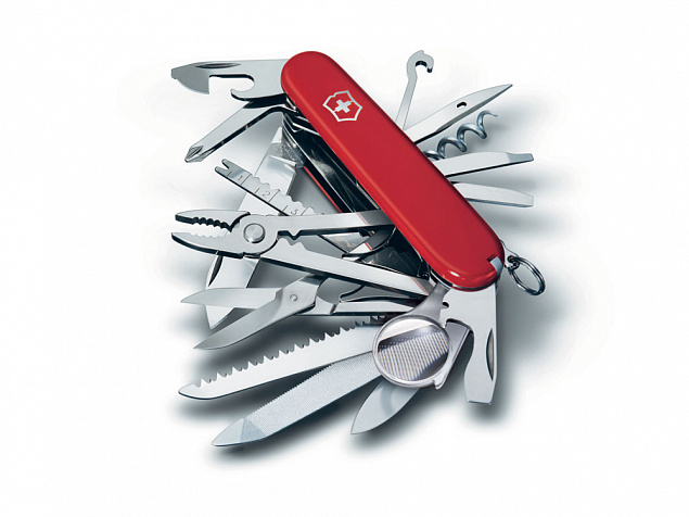 Нож перочинный «Swiss Champ», 91 мм, 33 функции с логотипом в Астрахани заказать по выгодной цене в кибермаркете AvroraStore