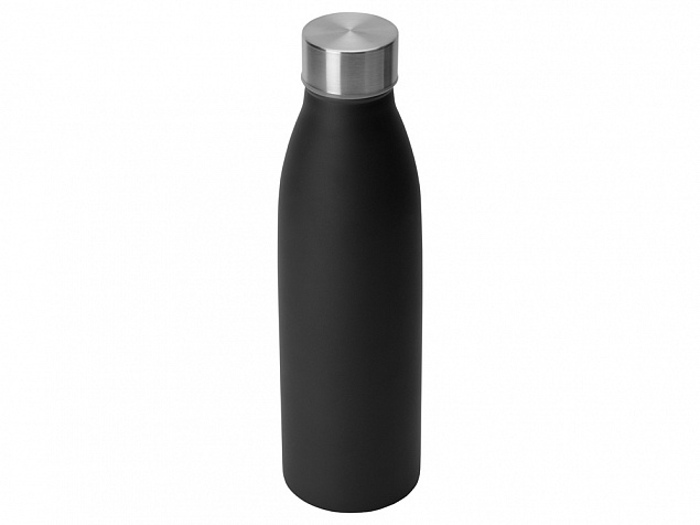 Стальная бутылка Rely, 800 мл, черный матовый с логотипом в Астрахани заказать по выгодной цене в кибермаркете AvroraStore