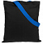 Холщовая сумка BrighTone, черная с ярко-синими ручками с логотипом в Астрахани заказать по выгодной цене в кибермаркете AvroraStore