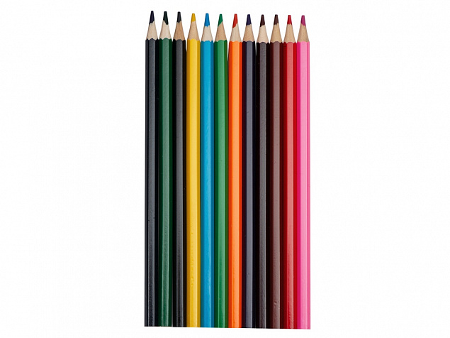 Набор из 12 шестигранных цветных карандашей «Hakuna Matata» с логотипом в Астрахани заказать по выгодной цене в кибермаркете AvroraStore