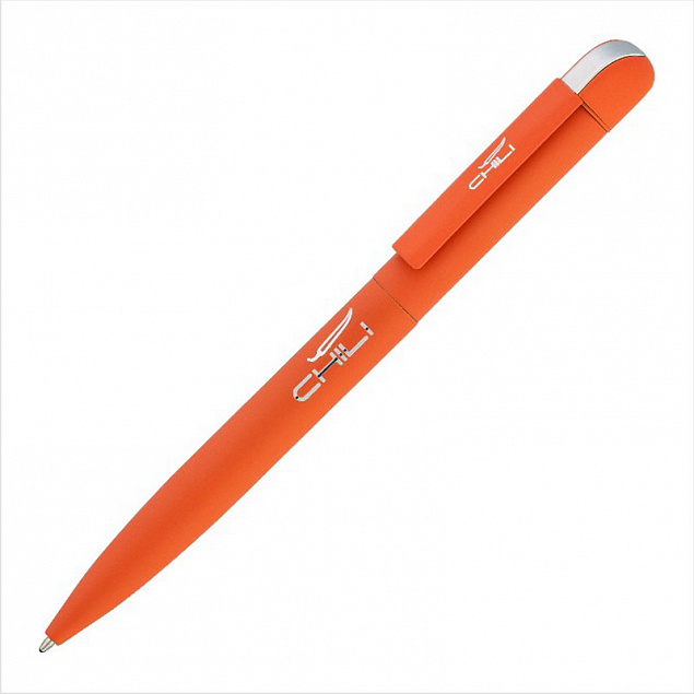 Ручка шариковая "Jupiter", оранжевый, покрытие soft touch с логотипом в Астрахани заказать по выгодной цене в кибермаркете AvroraStore