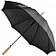 Зонт-трость Lido, черный с логотипом в Астрахани заказать по выгодной цене в кибермаркете AvroraStore